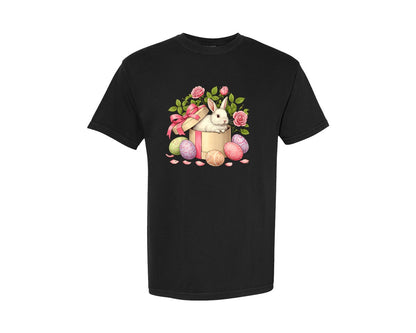 brand:Comfort Colors|color:Black|Easter Bunny Bunny 2 Graphic T-Shirt