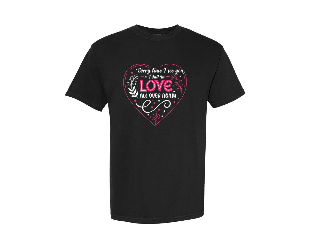 brand:Comfort Colors|color:Black|Valentines Day T Shirt Design 1625 Graphic T-Shirt