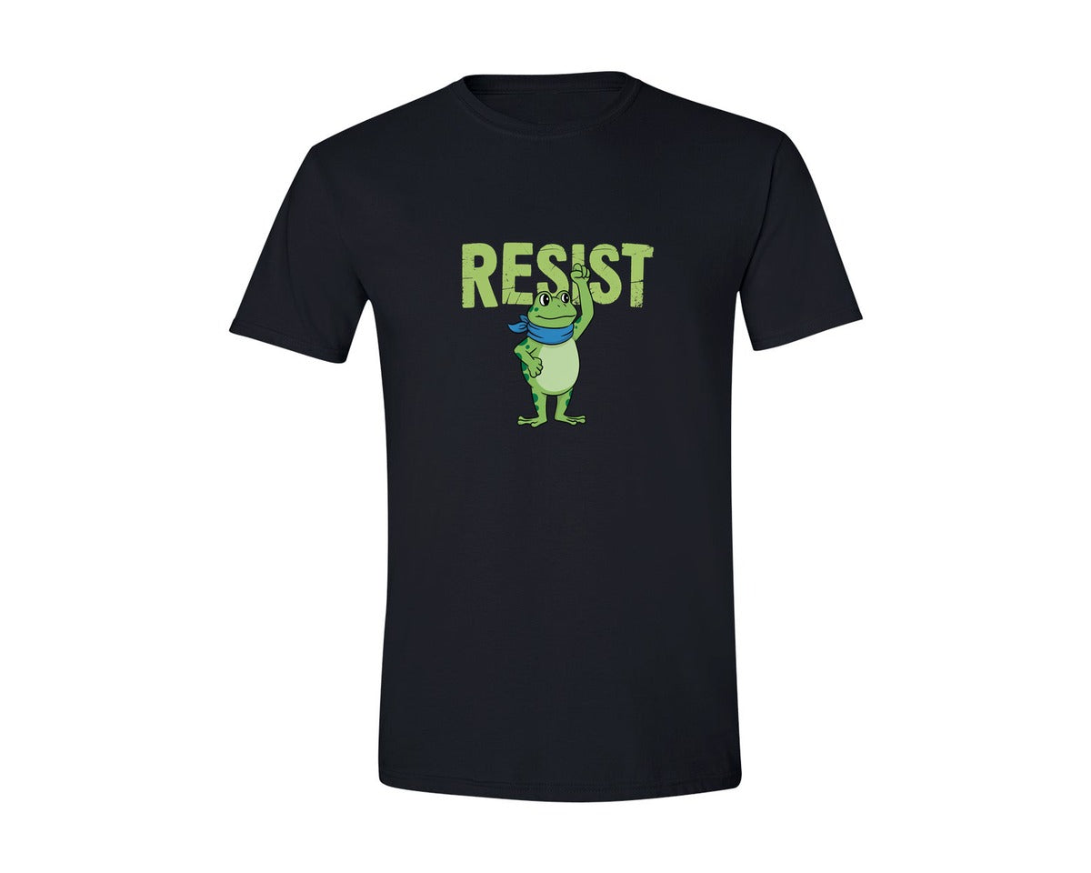brand:Generic|color:Black|Portland Protest Frog Resist Funny Graphic T-Shirt
