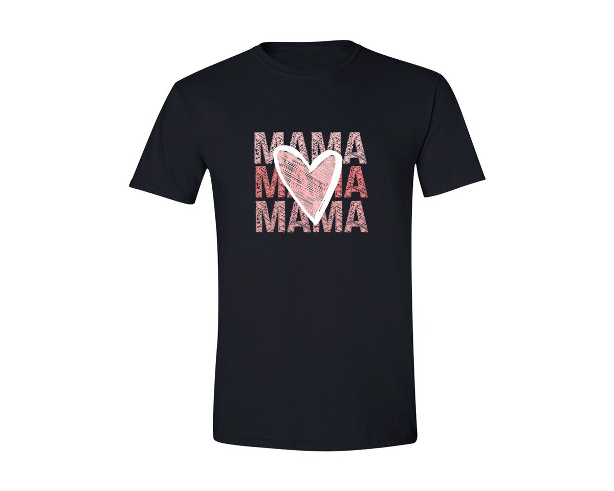 brand:Generic|color:Black|Mama Valentines Day Graphic T-Shirt
