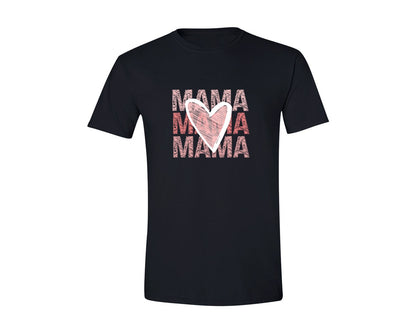 brand:Generic|color:Black|Mama Valentines Day Graphic T-Shirt