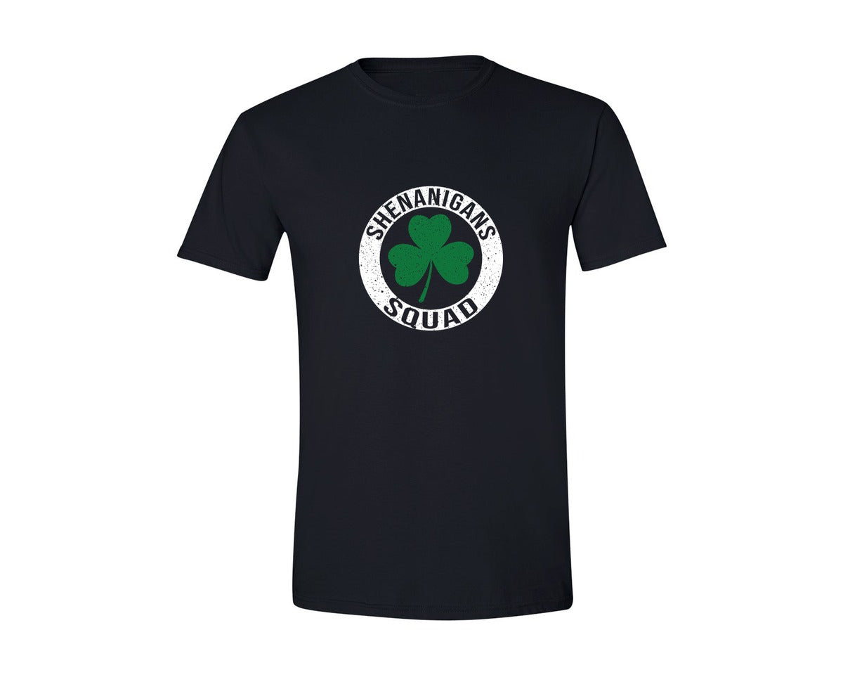 brand:Generic|color:Black|St Patricks Day Shenanigans Squad 2 Graphic T-Shirt