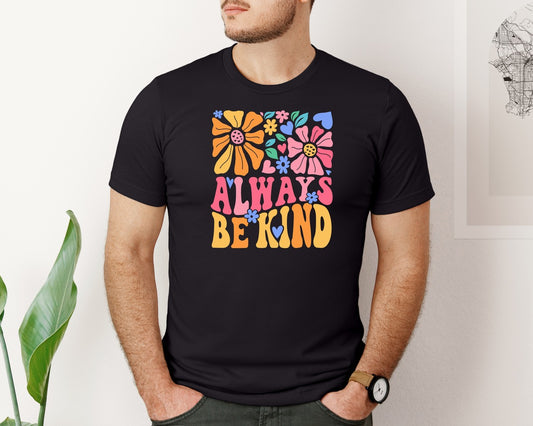Be Kind Boho Flower Mental Health Graphic T-Shirt