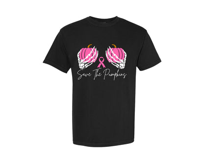 brand:Comfort Colors|color:Black|Save The Pumpkins Halloween Graphic T-Shirt