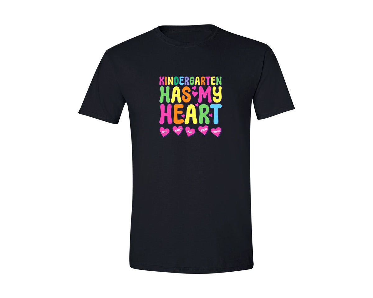 brand:Generic|color:Black|Cute Smart Kindergarten Teachers Graphic T-Shirt