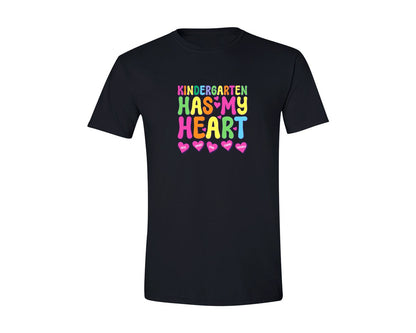 brand:Generic|color:Black|Cute Smart Kindergarten Teachers Graphic T-Shirt