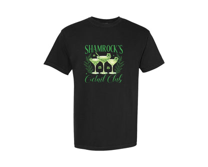 brand:Comfort Colors|color:Black|Shamrocks Coctail Club Graphic T-Shirt