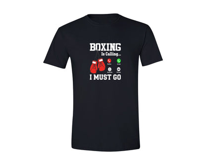 brand:Generic|color:Black|Boxing Is Calling I Must Go T Shirt Graphic T-Shirt