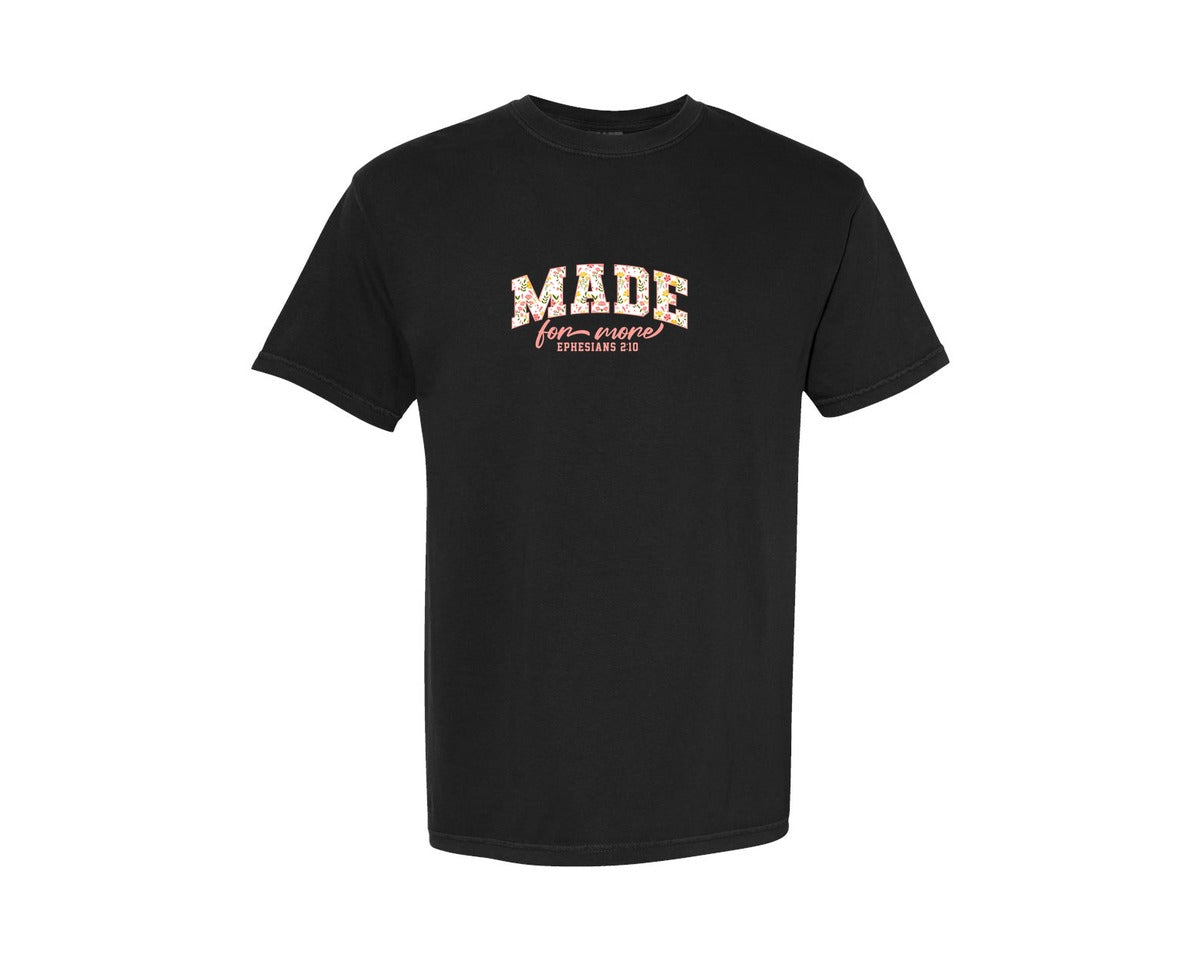brand:Comfort Colors|color:Black|Made For More Christian Bible Verse Graphic T-Shirt