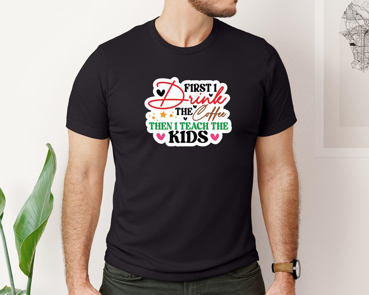 brand:Bella Canvas|color:Black|Teacher Stickers Vol 9 Graphic T-Shirt