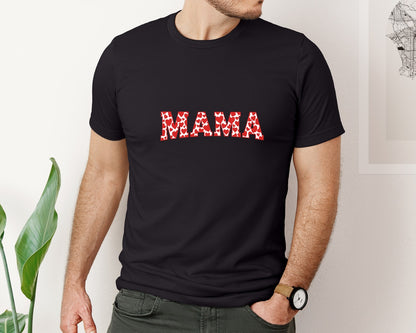 brand:Bella Canvas|color:Black|Mama Valentines Day Shirt 2 Graphic T-Shirt