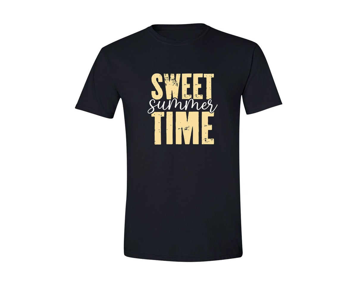 brand:Generic|color:Black|Sunshine Summer Beach Life Graphic T-Shirt
