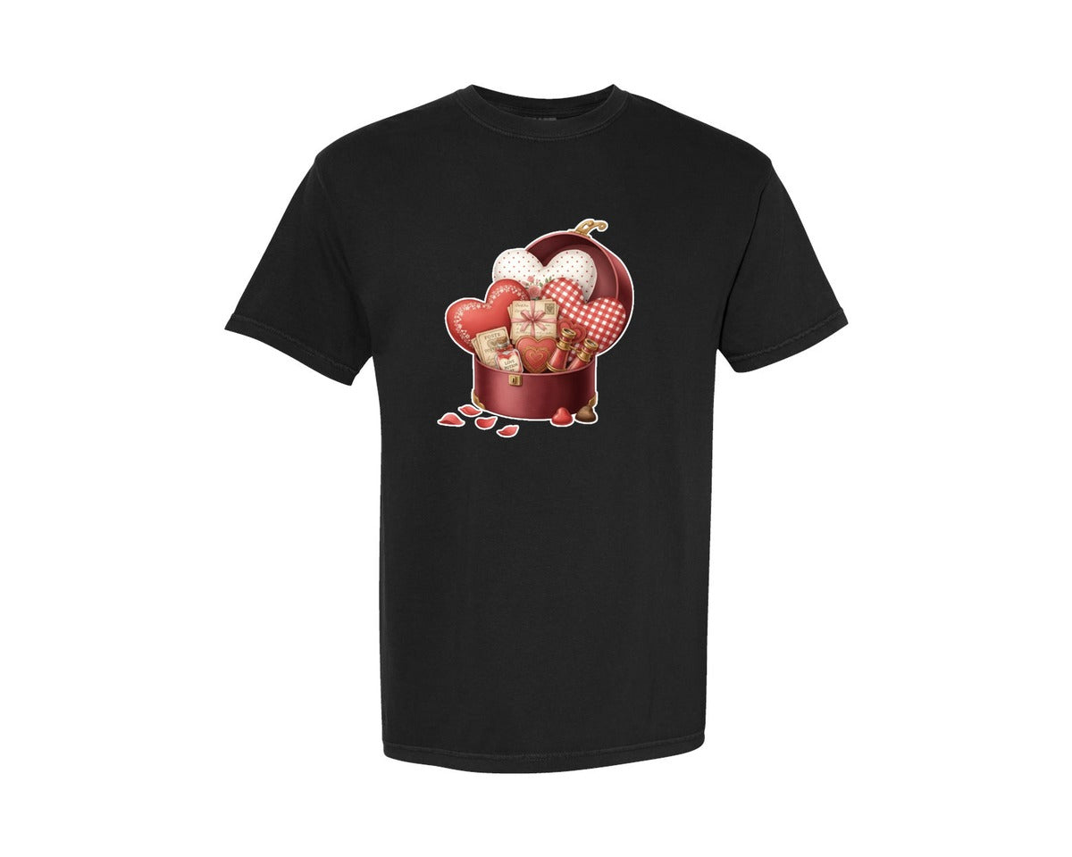 brand:Comfort Colors|color:Black|90S Valentines Day Sticker Graphic T-Shirt
