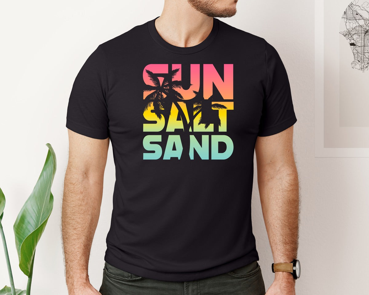 brand:Bella Canvas|color:Black|Sun Salt Sand Graphic T-Shirt