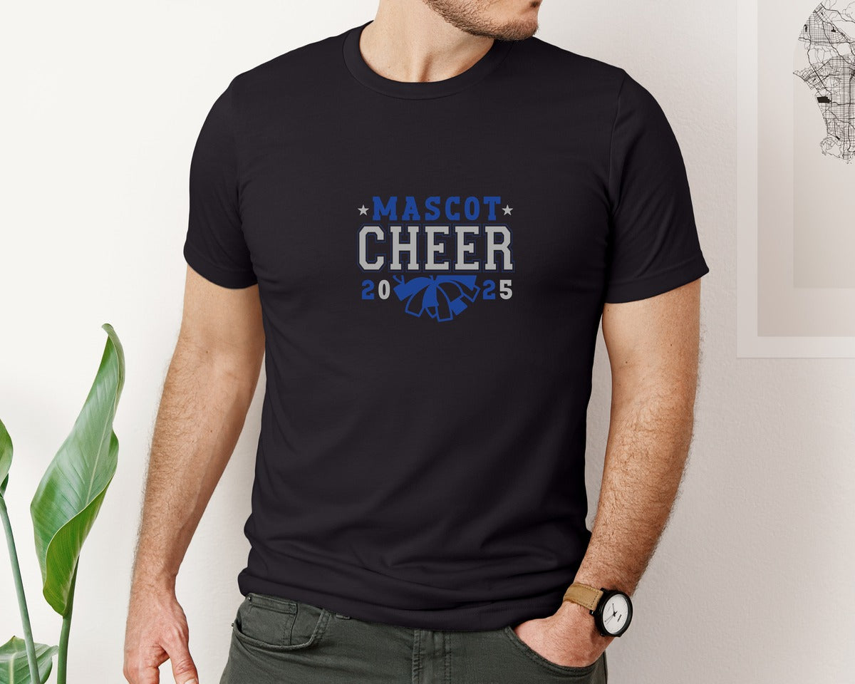 brand:Bella Canvas|color:Black|Cheer Team Template Cheer Bow Graphic T-Shirt