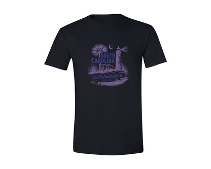 brand:Generic|color:Black|South Carolina The Palmetto State Graphic T-Shirt