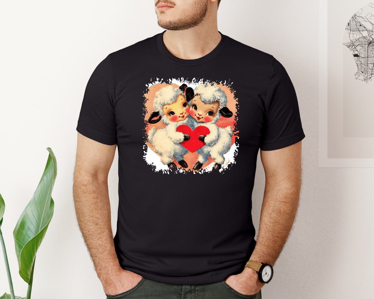 brand:Bella Canvas|color:Black|Vintage Valentine Square Tshirt 31 Graphic T-Shirt
