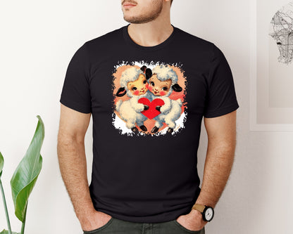 brand:Bella Canvas|color:Black|Vintage Valentine Square Tshirt 31 Graphic T-Shirt
