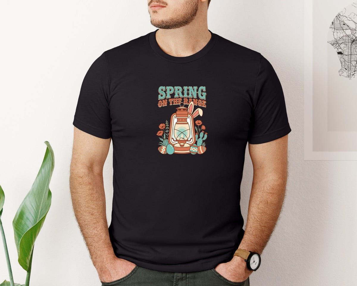 brand:Bella Canvas|color:Black|Howdy Easter Shirt Graphic T-Shirt