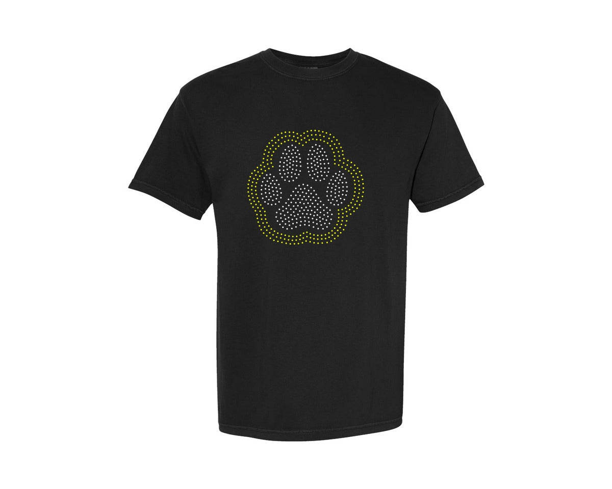 brand:Comfort Colors|color:Black|Dog Leg Rhinestone Design 2 Graphic T-Shirt