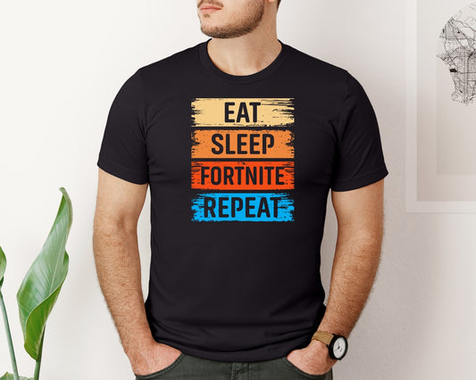 Eat Sleep Fortnite Repeat 5 Graphic T-Shirt