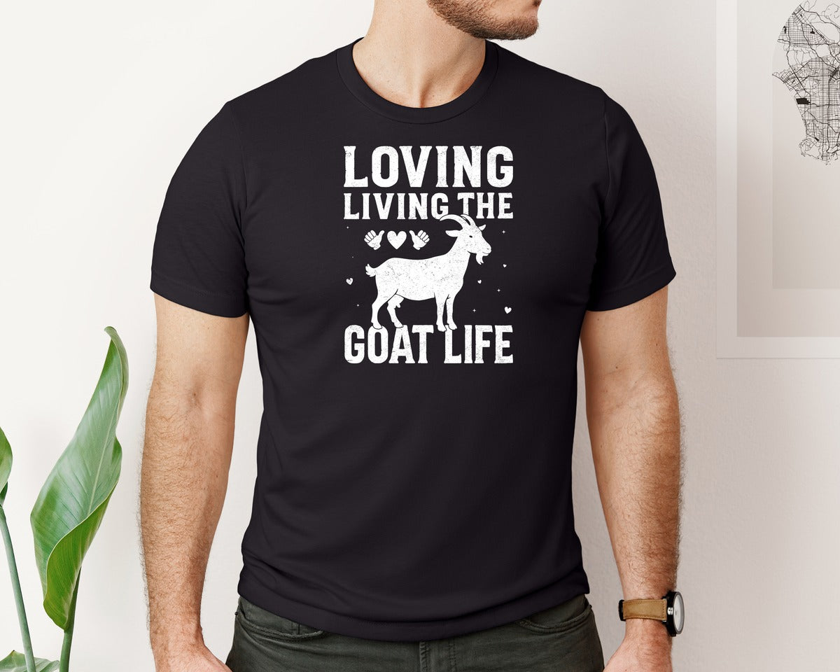 brand:Bella Canvas|color:Black|Funny Goat T Shirt Design Graphic T-Shirt