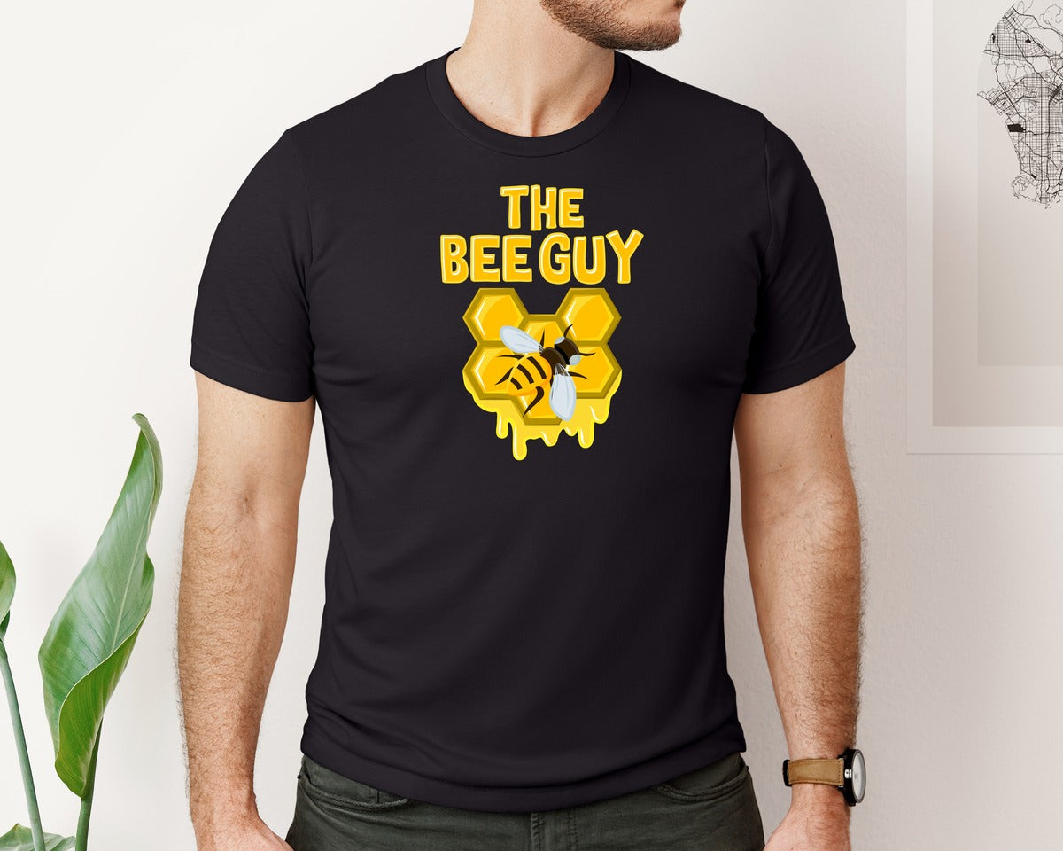 brand:Bella Canvas|color:Black|The Bee Guy Insect Beekeeper Graphic T-Shirt