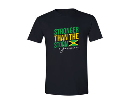 brand:Generic|color:Black|Stronger Than The Storm Jamaica Shirt Graphic T-Shirt