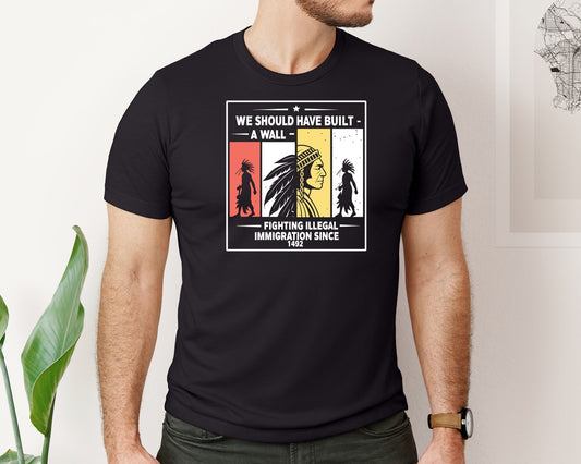 Funny History Shirt 1492 Immigration Graphic T-Shirt
