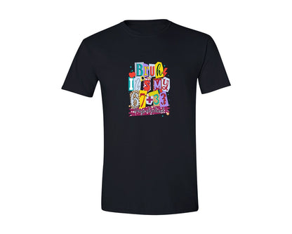 brand:Generic|color:Black|Retro 100 Days Of School Pngteacher Graphic T-Shirt