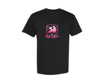 brand:Comfort Colors|color:Black|Tweet Hearts Valentines Day Graphic T-Shirt