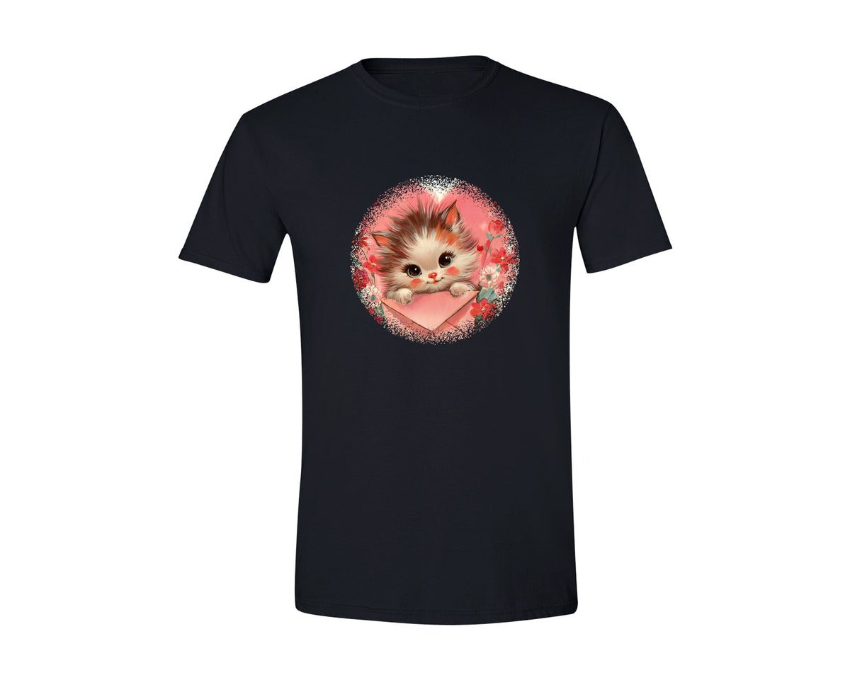 brand:Generic|color:Black|Vintage Valentine Round Tshirt 30 Graphic T-Shirt