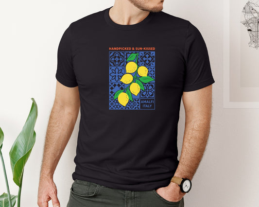 Handdrawn Lemon Amalfi Summer Trendy Graphic T-Shirt