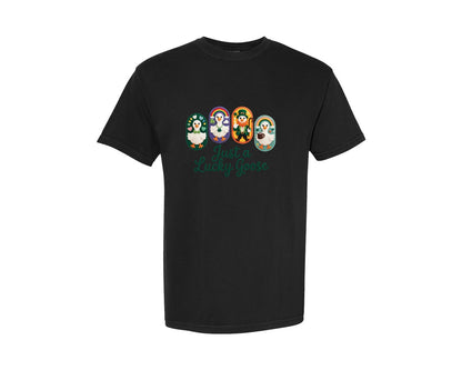brand:Comfort Colors|color:Black|Faux Yarn Lucky Goose St Patricks Graphic T-Shirt