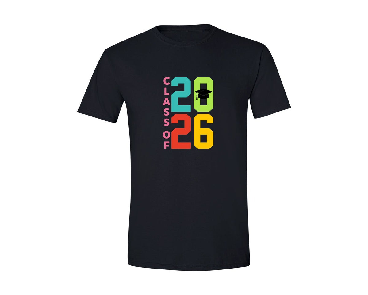 brand:Generic|color:Black|Class Of 2026 T Shirt Graphic T-Shirt