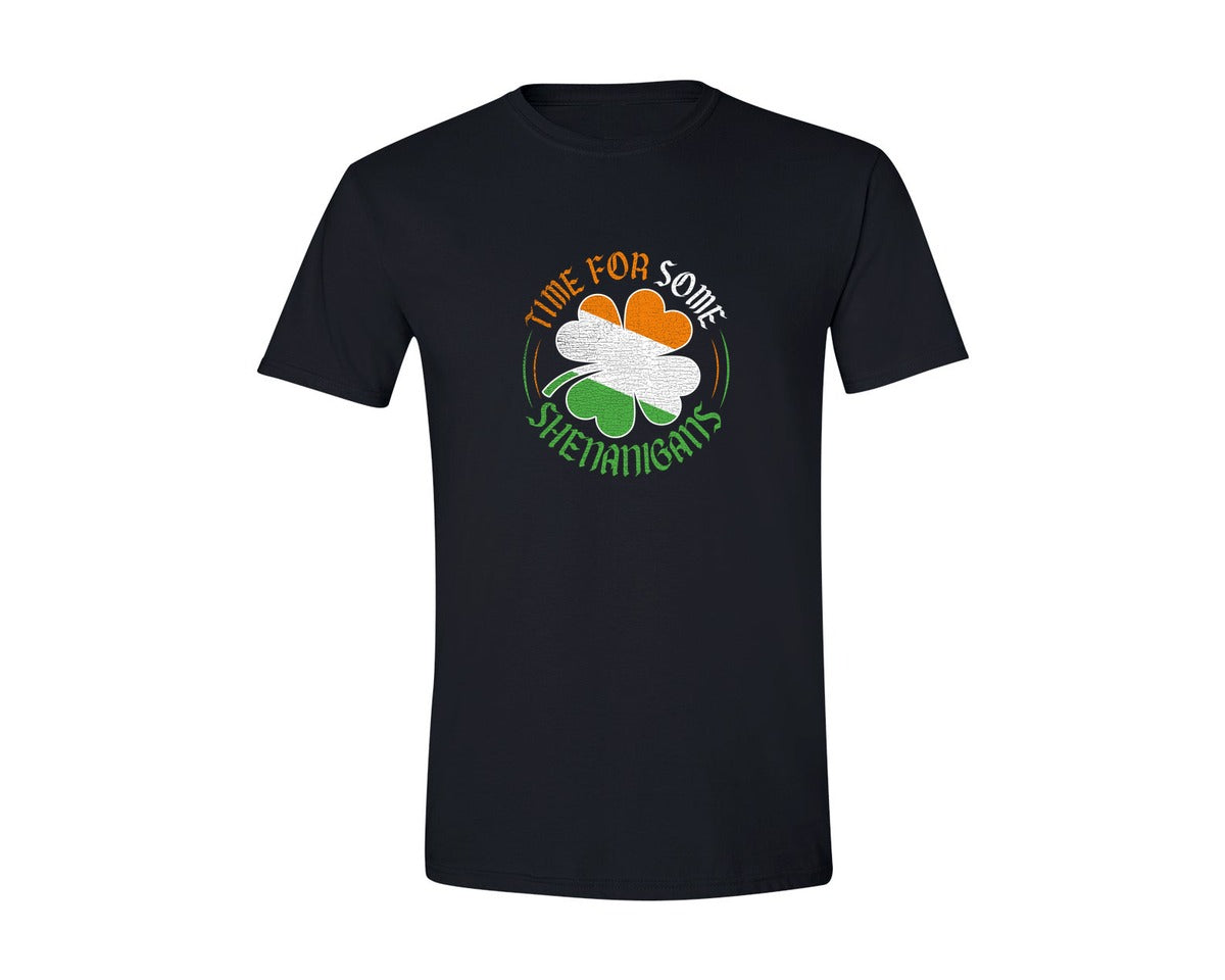 brand:Generic|color:Black|Patricks Day Time For Some Shenanigans Graphic T-Shirt