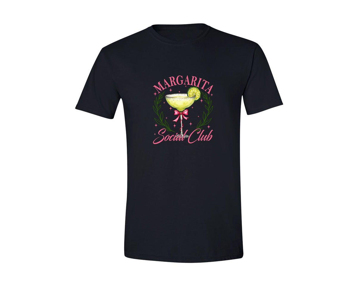 brand:Generic|color:Black|Margarita Social Club Design 2 Graphic T-Shirt