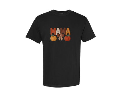 brand:Comfort Colors|color:Black|Preppy Thanksgiving Mama Yarn Fall Graphic T-Shirt