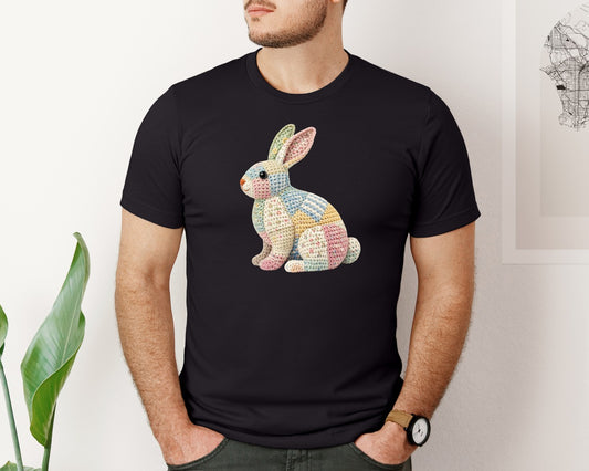 Easter Bunny Patchwork Floral 2 Graphic T-Shirt