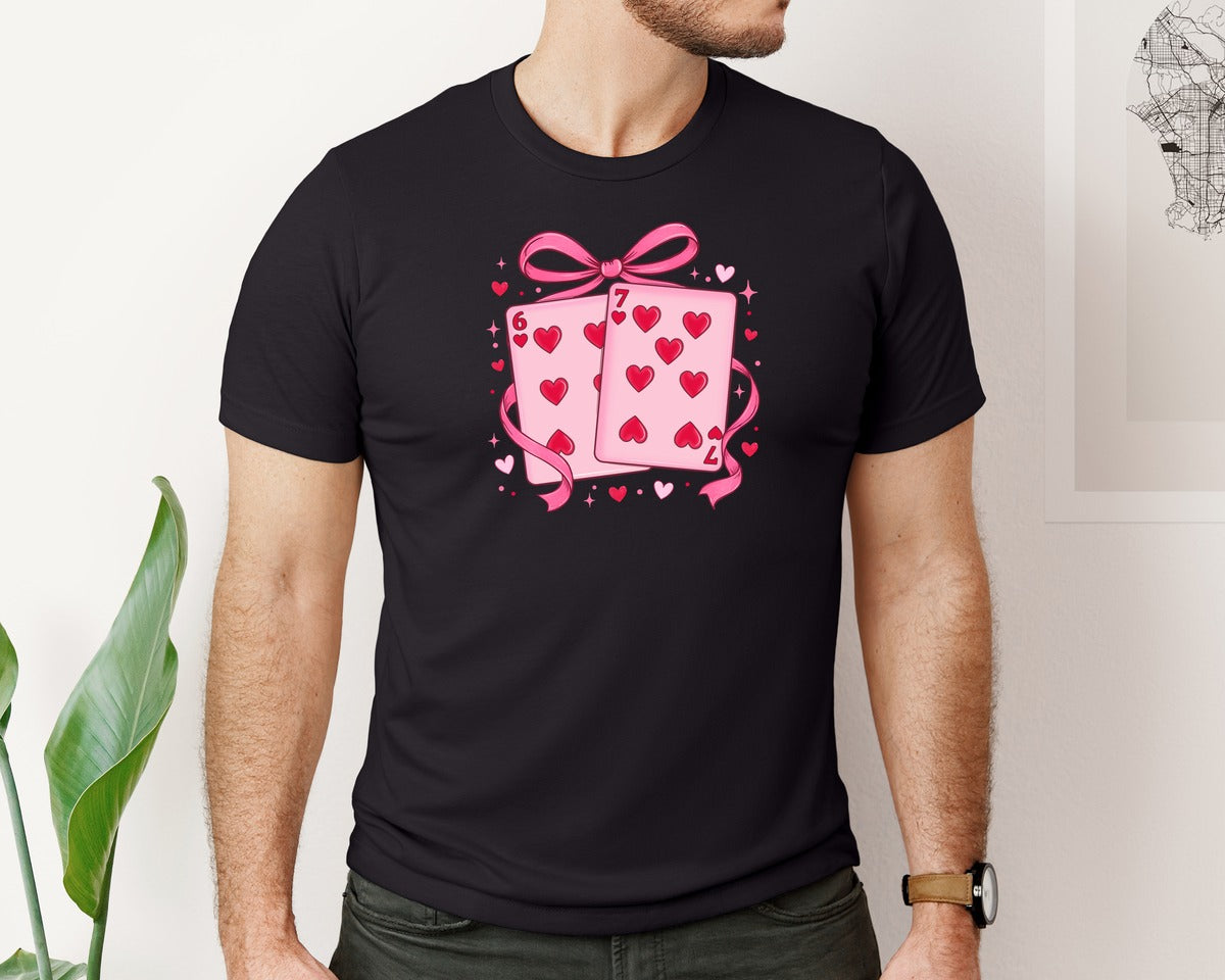 brand:Bella Canvas|color:Black|Valentine 6 7 Graphic T-Shirt