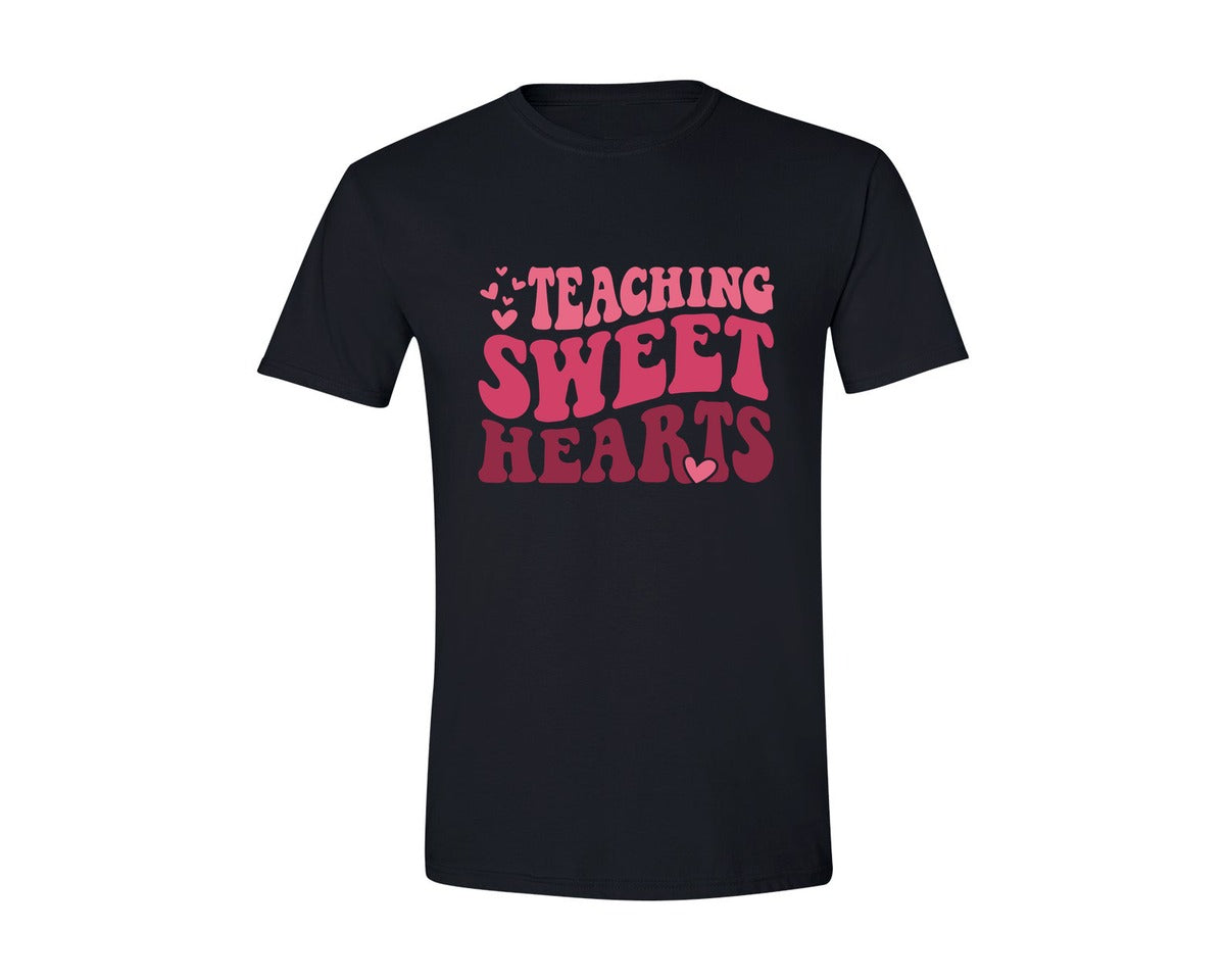 brand:Generic|color:Black|Teacher Valentine Teaching Sweethearts 3 Graphic T-Shirt