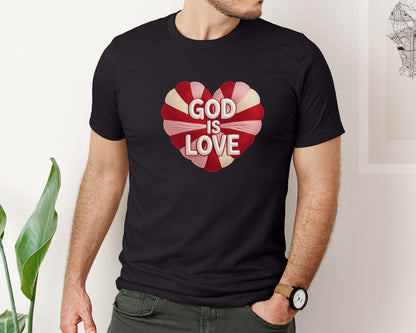 brand:Bella Canvas|color:Black|Faux Yarn Christian Valentine Quotes Graphic T-Shirt