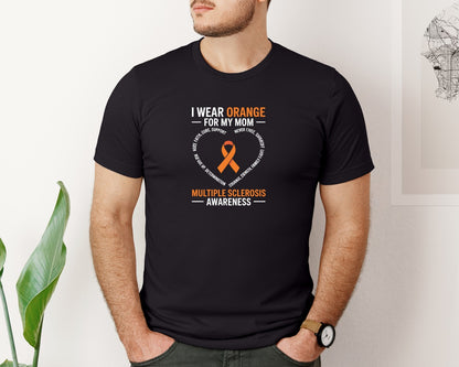 brand:Bella Canvas|color:Black|Multiple Sclerosis Awareness Ribbon 2 Graphic T-Shirt