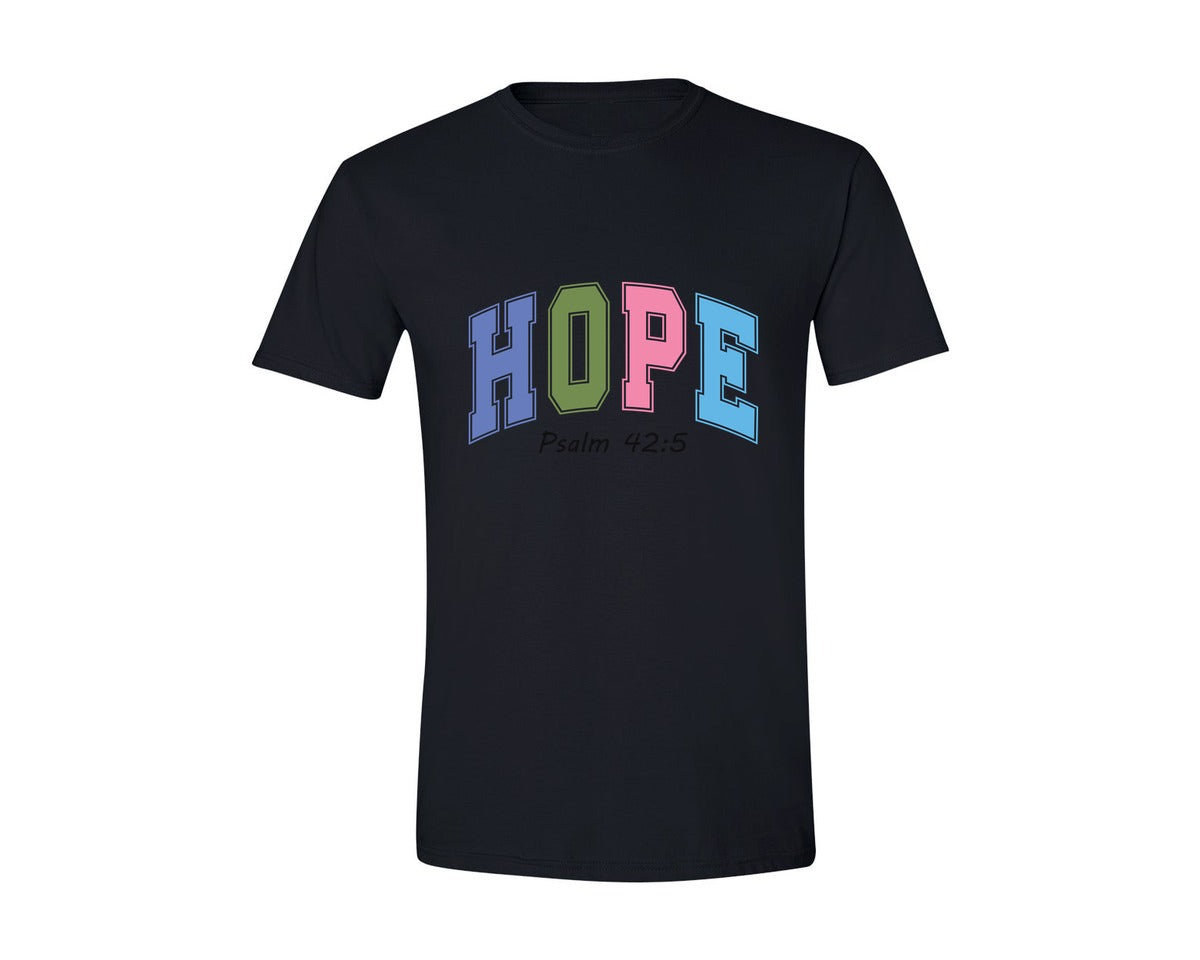 brand:Generic|color:Black|Hope Inspirational Bible V 2 Graphic T-Shirt
