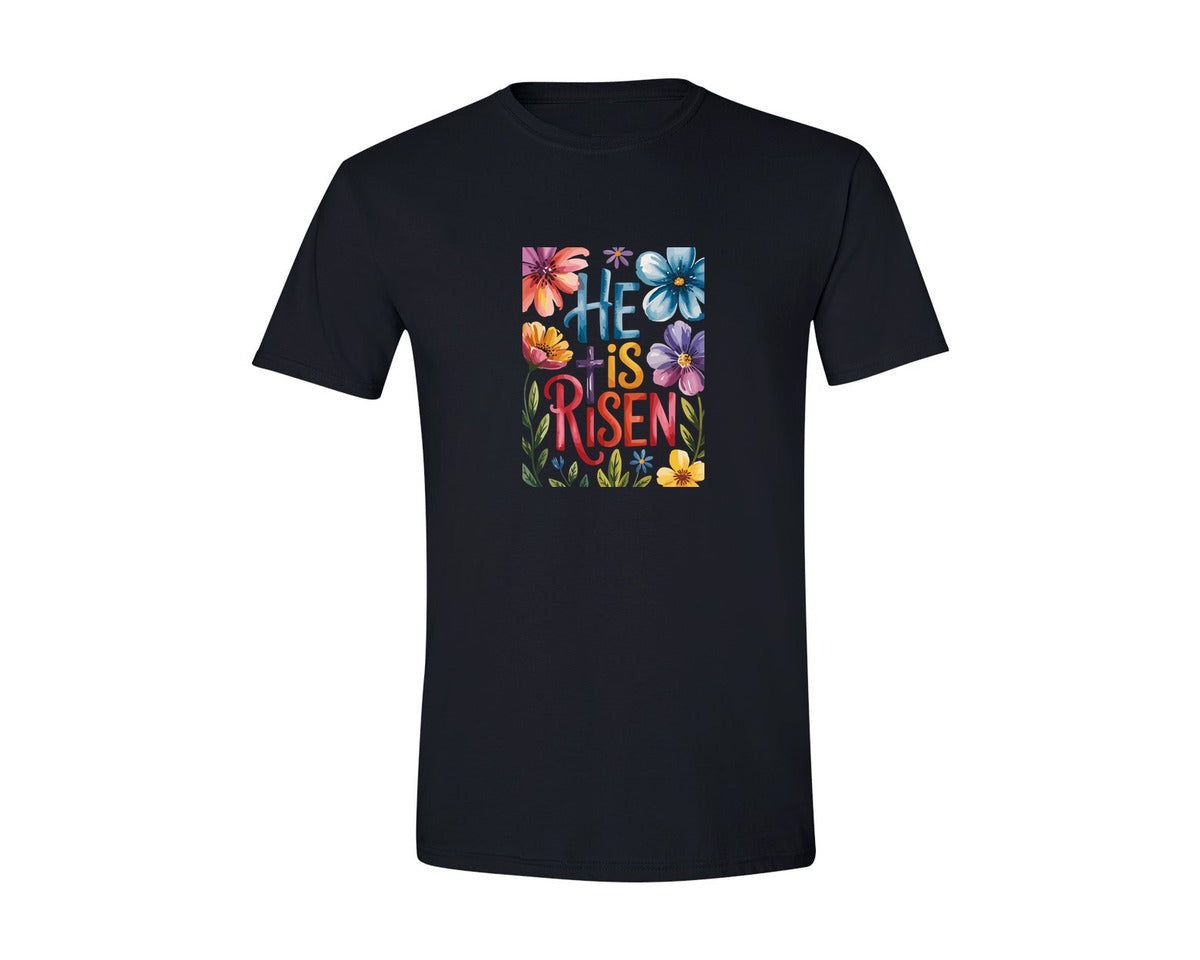 brand:Generic|color:Black|He Is Risen 16 Graphic T-Shirt