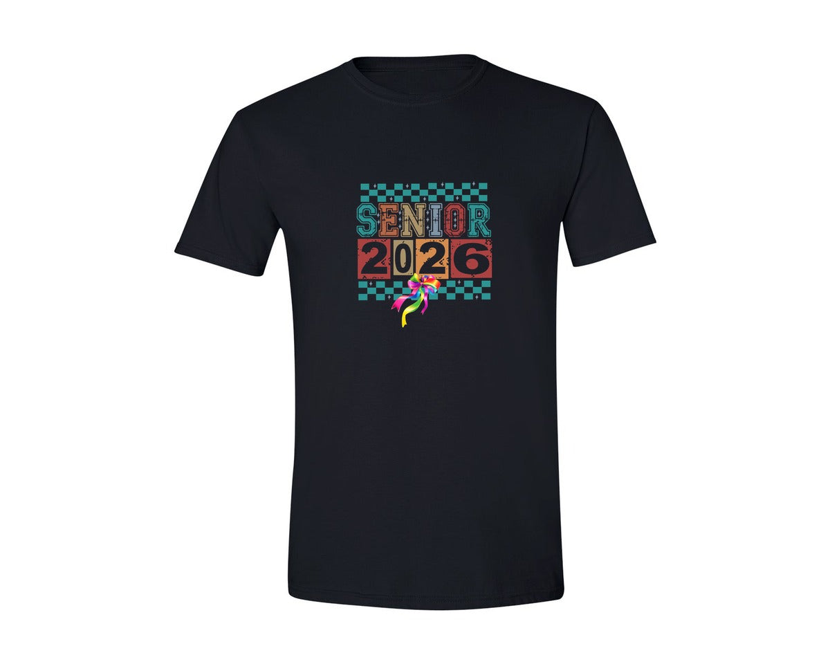 brand:Generic|color:Black|Coquette Senior 2026 Pngsvg 2 Graphic T-Shirt