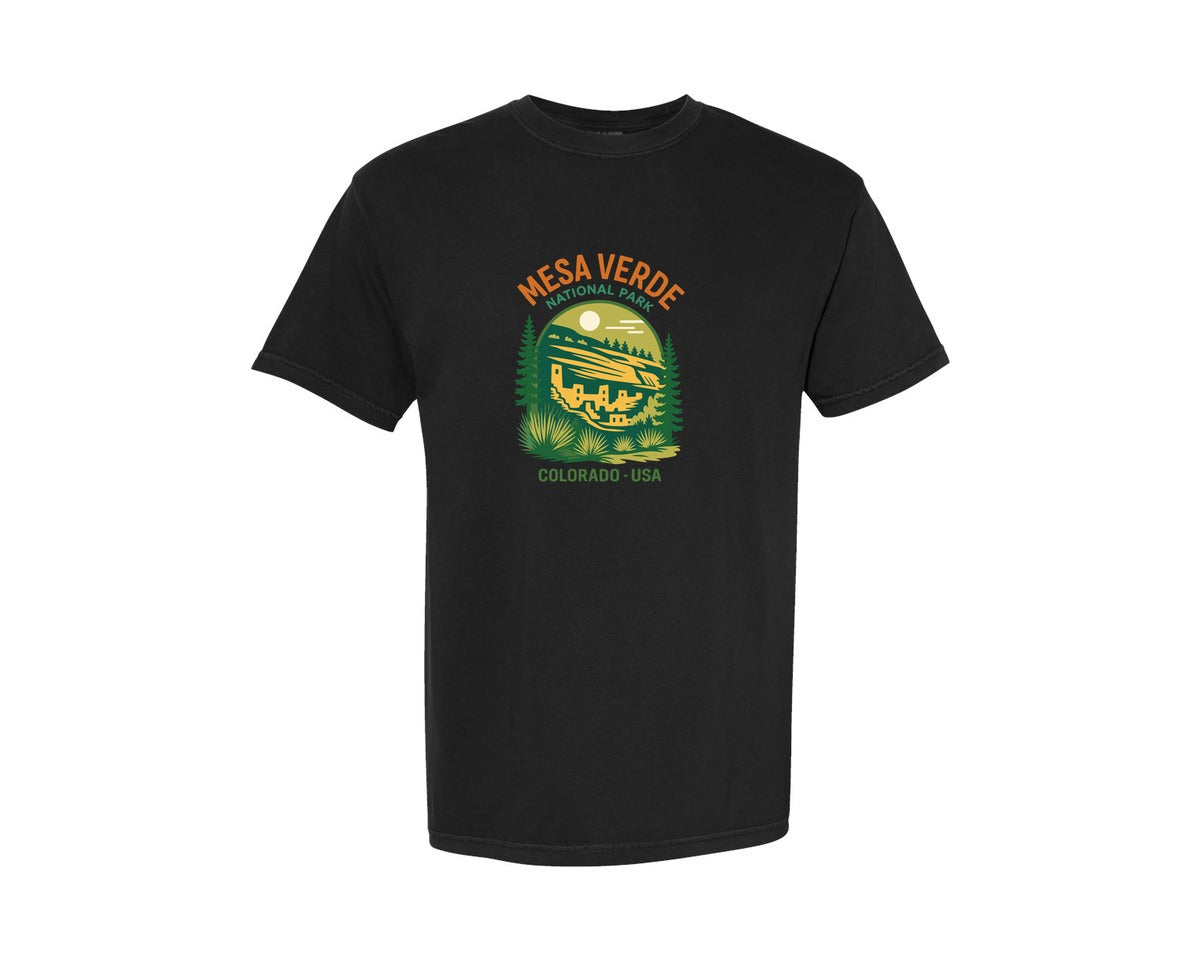brand:Comfort Colors|color:Black|Wild Places U S National Parks Graphic T-Shirt