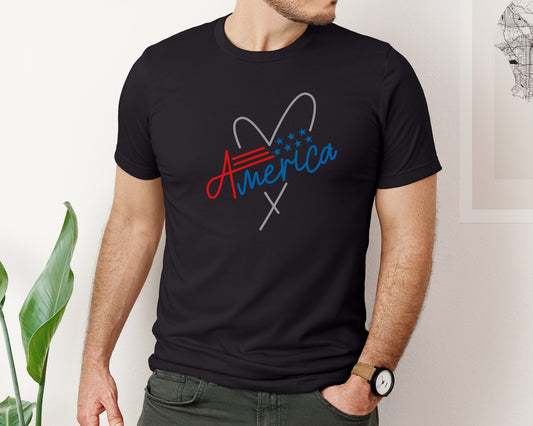 America 4Th Of July Graphic T-Shirt