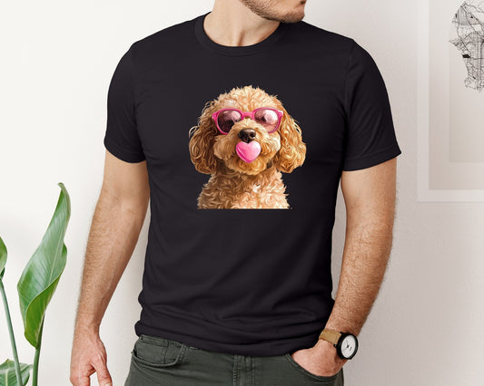 Valentine Funny Dog Pink Bubblegum 5 Graphic T-Shirt