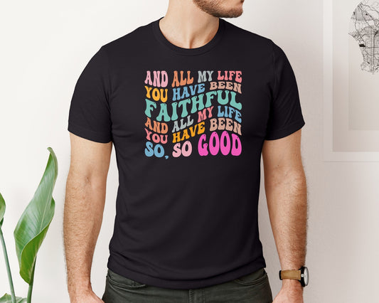 Goodness Of God Groovy Wavy Colorful Graphic T-Shirt